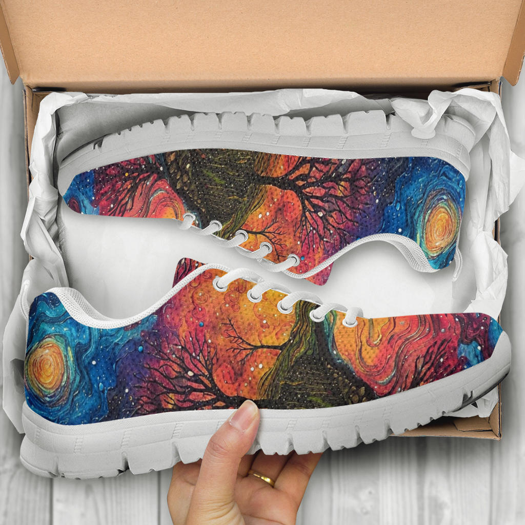 Colorful starry night Women's sneakers