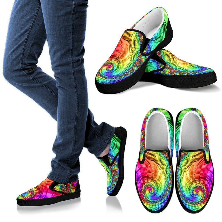 Shoes - Happy Rainbow Slip Ons