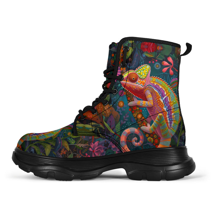 Chameleon chunky boots