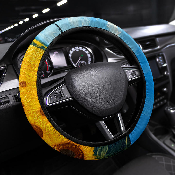 🎁 Sun Flowers Steering Wheel Covers (100% off)