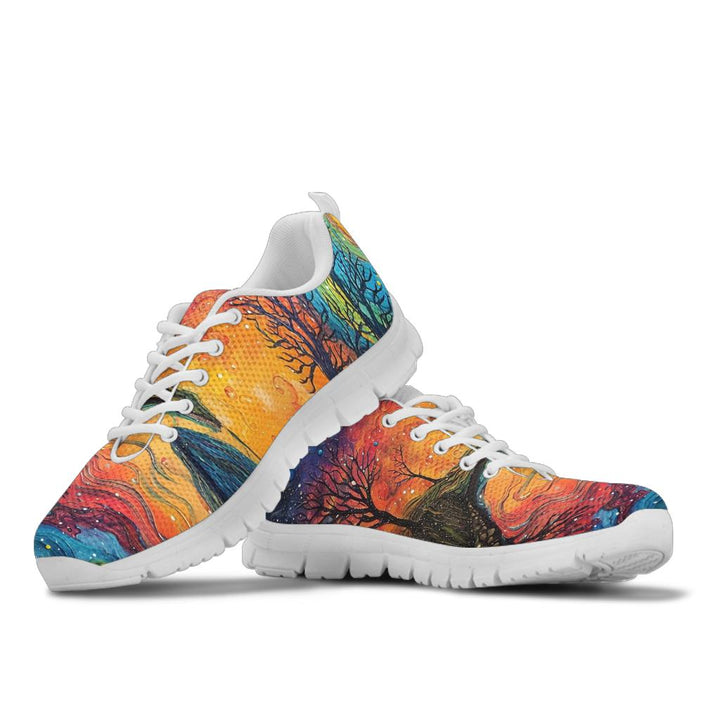 Colorful starry night Women's sneakers