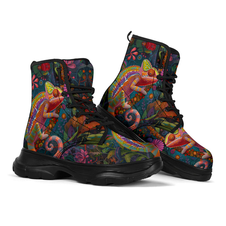 Chameleon chunky boots