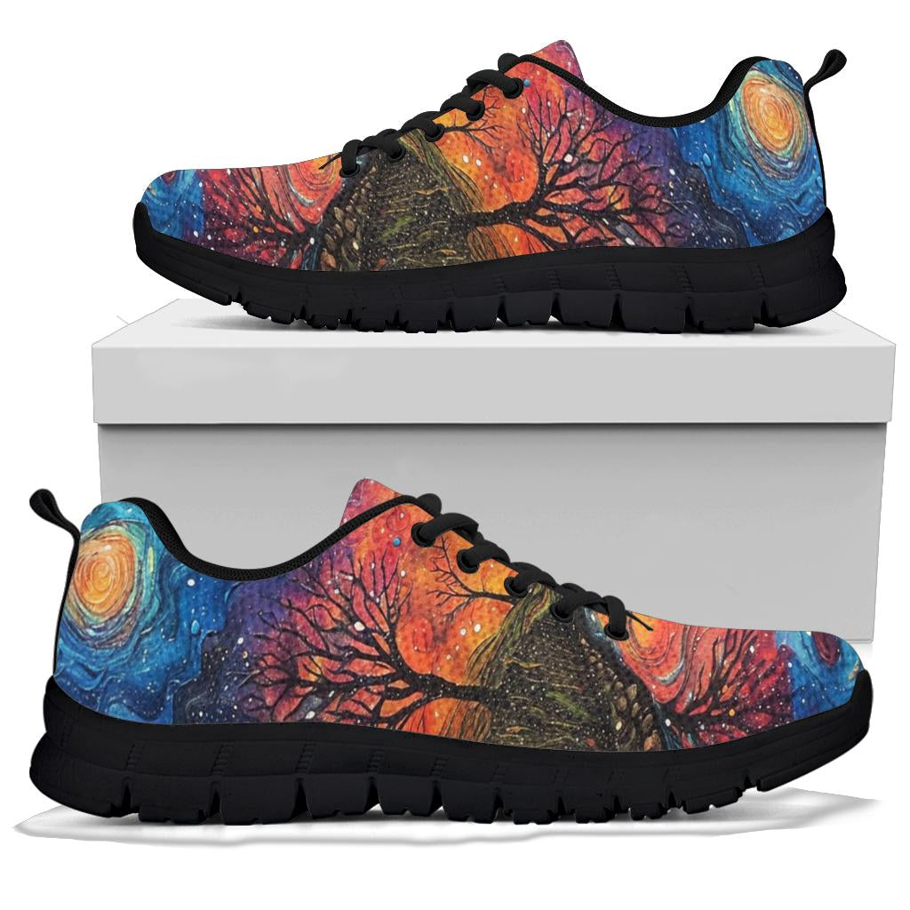 Colorful starry night sneakers