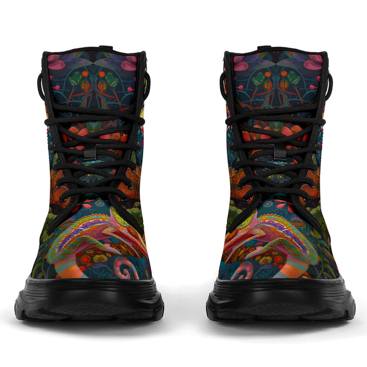 Chameleon chunky boots