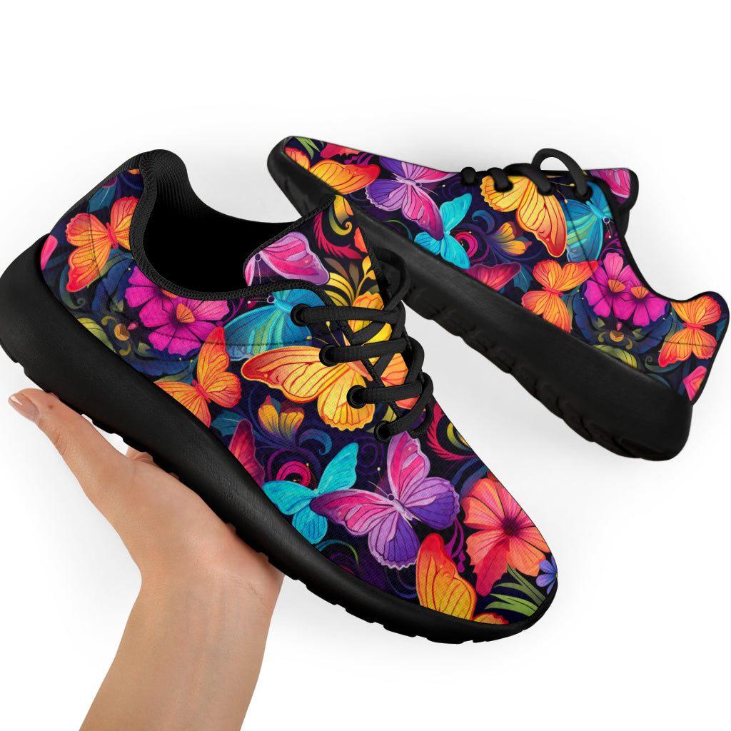 Colorful butterfly sport sneakers