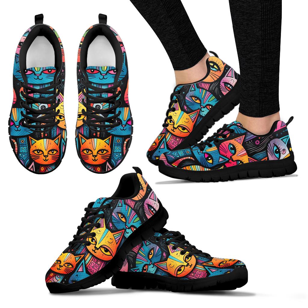 Cats Doodle Women's Sneakers