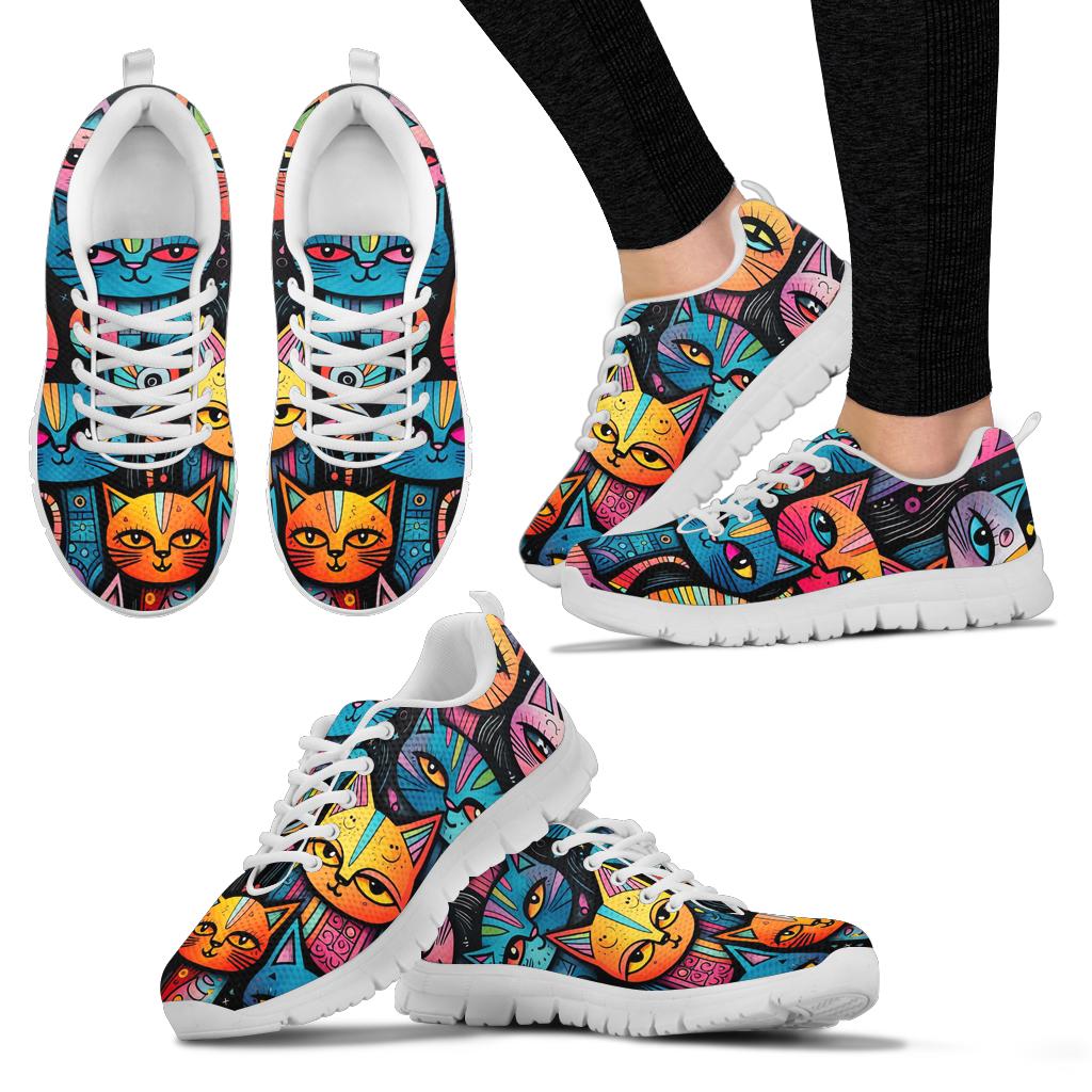 Cats Doodle Women's Sneakers