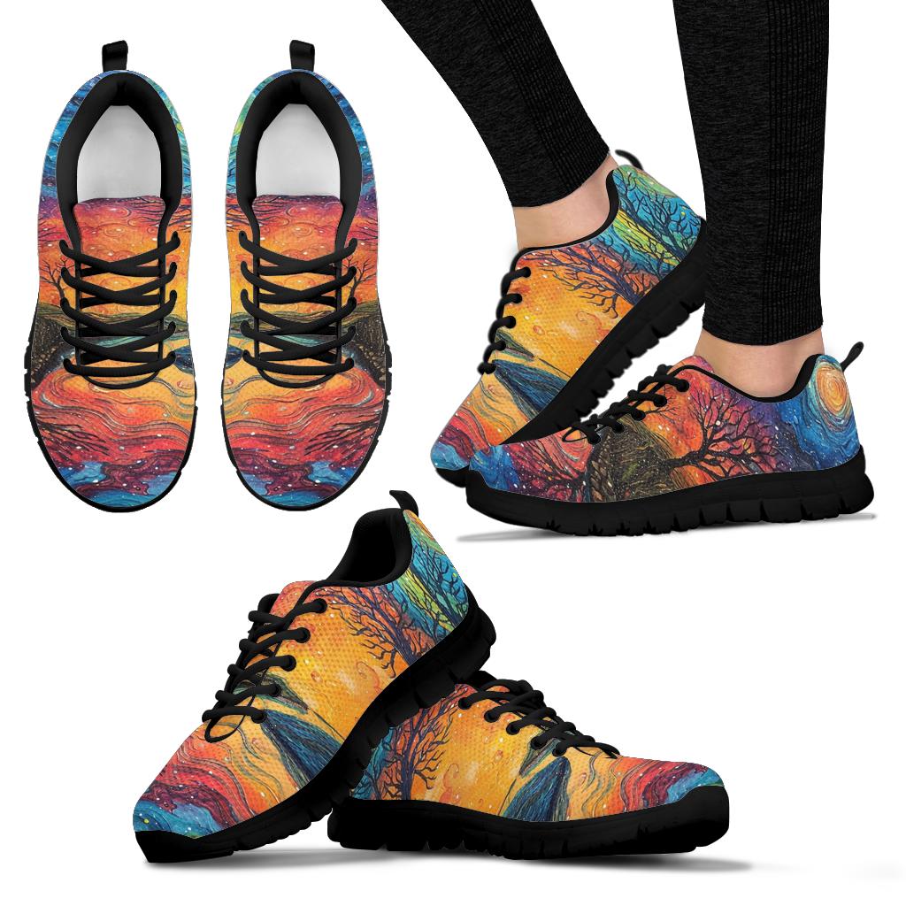 Colorful starry night Women s sneakers Your Amazing Design
