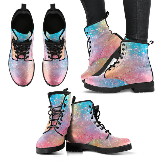 Rainbow glitter boots