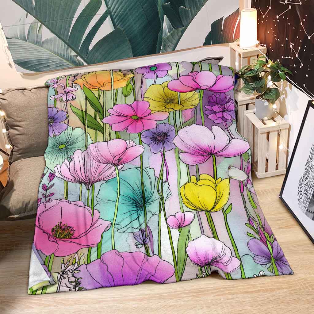 Spring Flowers Premium Blanket