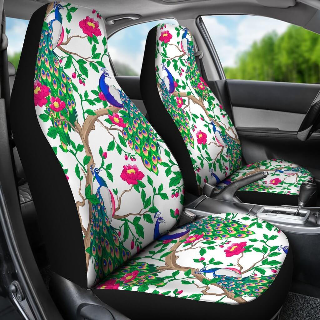 Beautiful Peacock Car Seat Covers