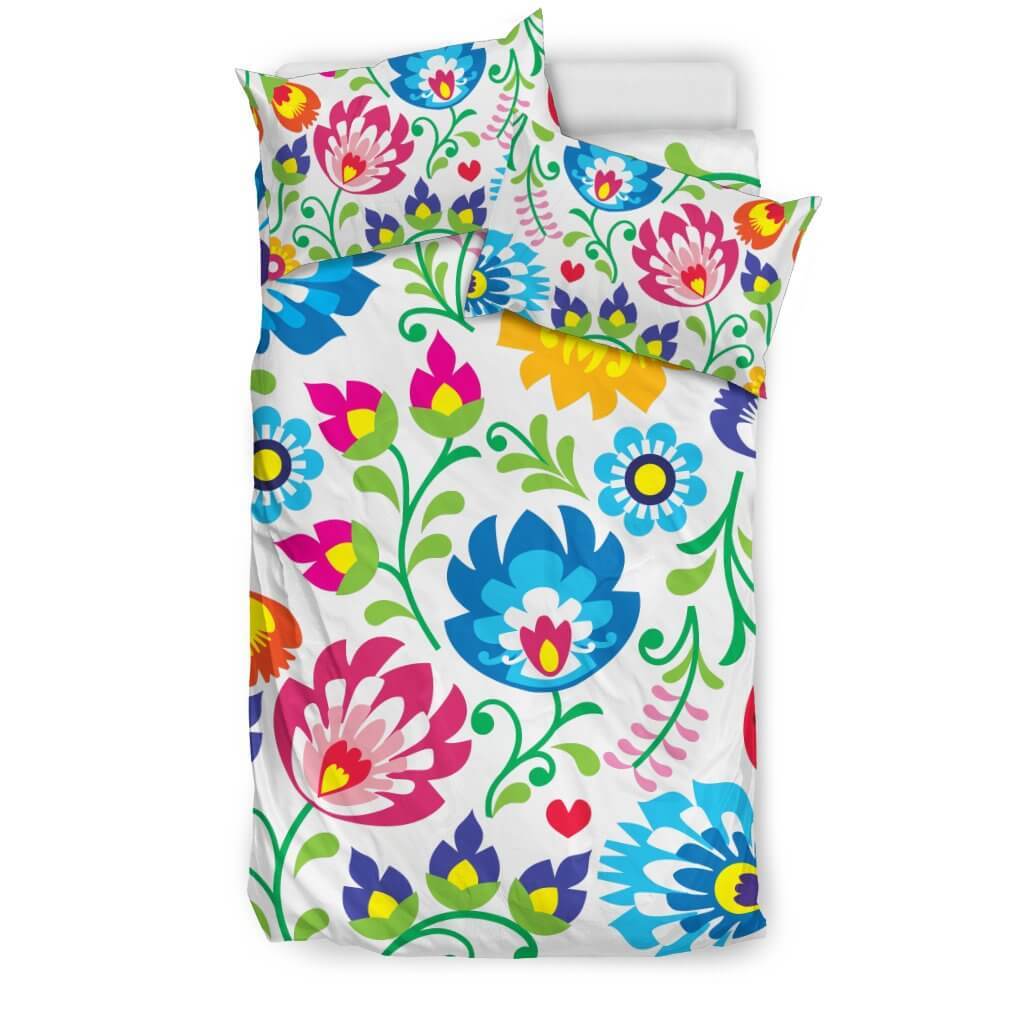 Bedding Set - White Floral Bedding Set