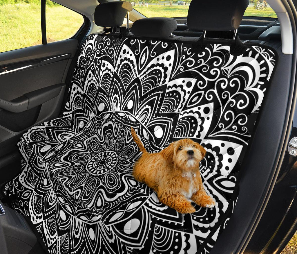Black And White Mandala Pet Seat Covers
