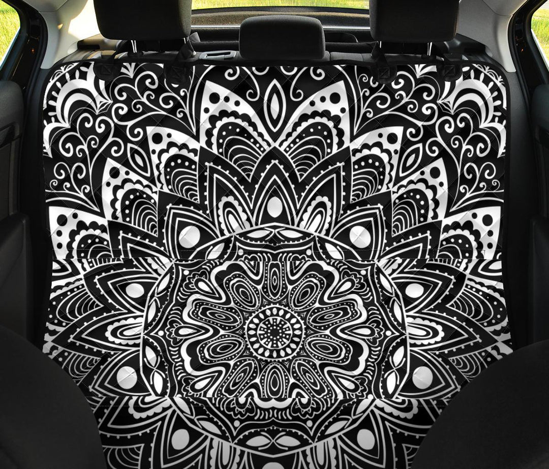 Black And White Mandala Pet Seat Covers