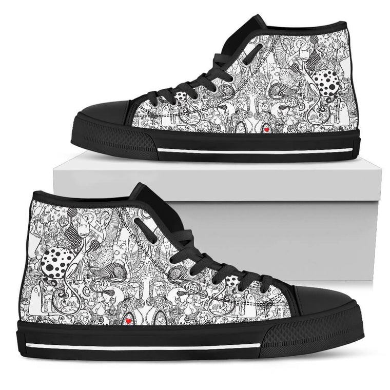 Black & White Cats High Top
