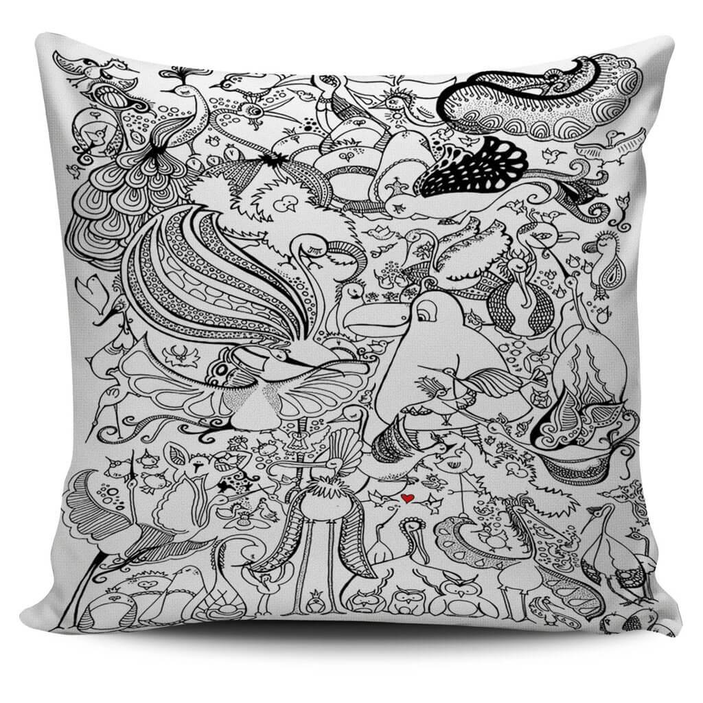 Black & White Cats Pillow Cover