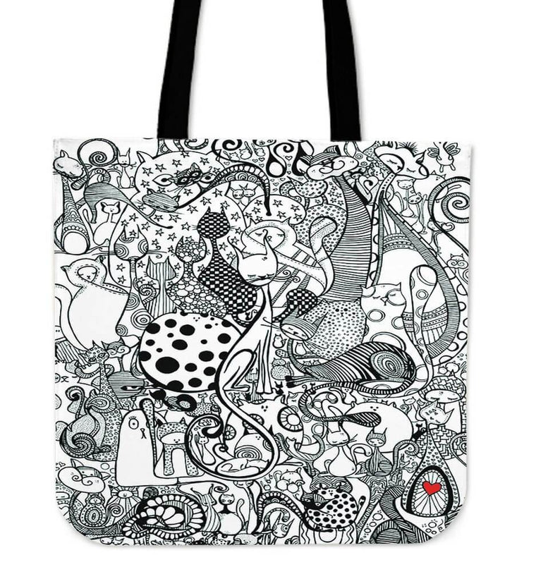 Black & White Cats Tote