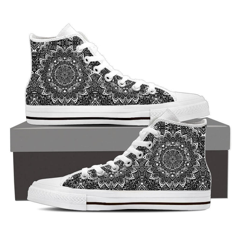 Black & White Mandala High Top