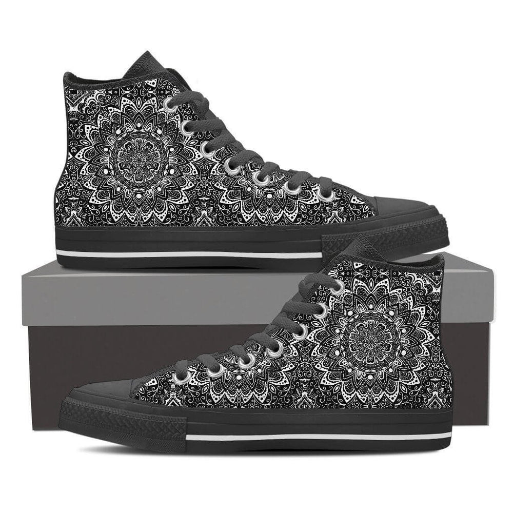 Black & White Mandala High Top