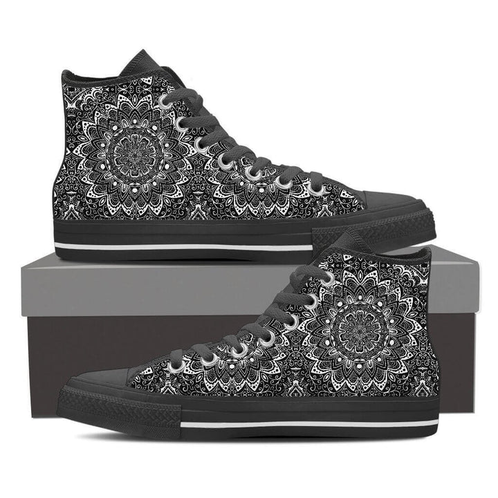 Black & White Mandala High Top