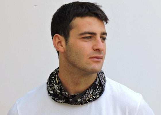 Black & White Men's Scarf