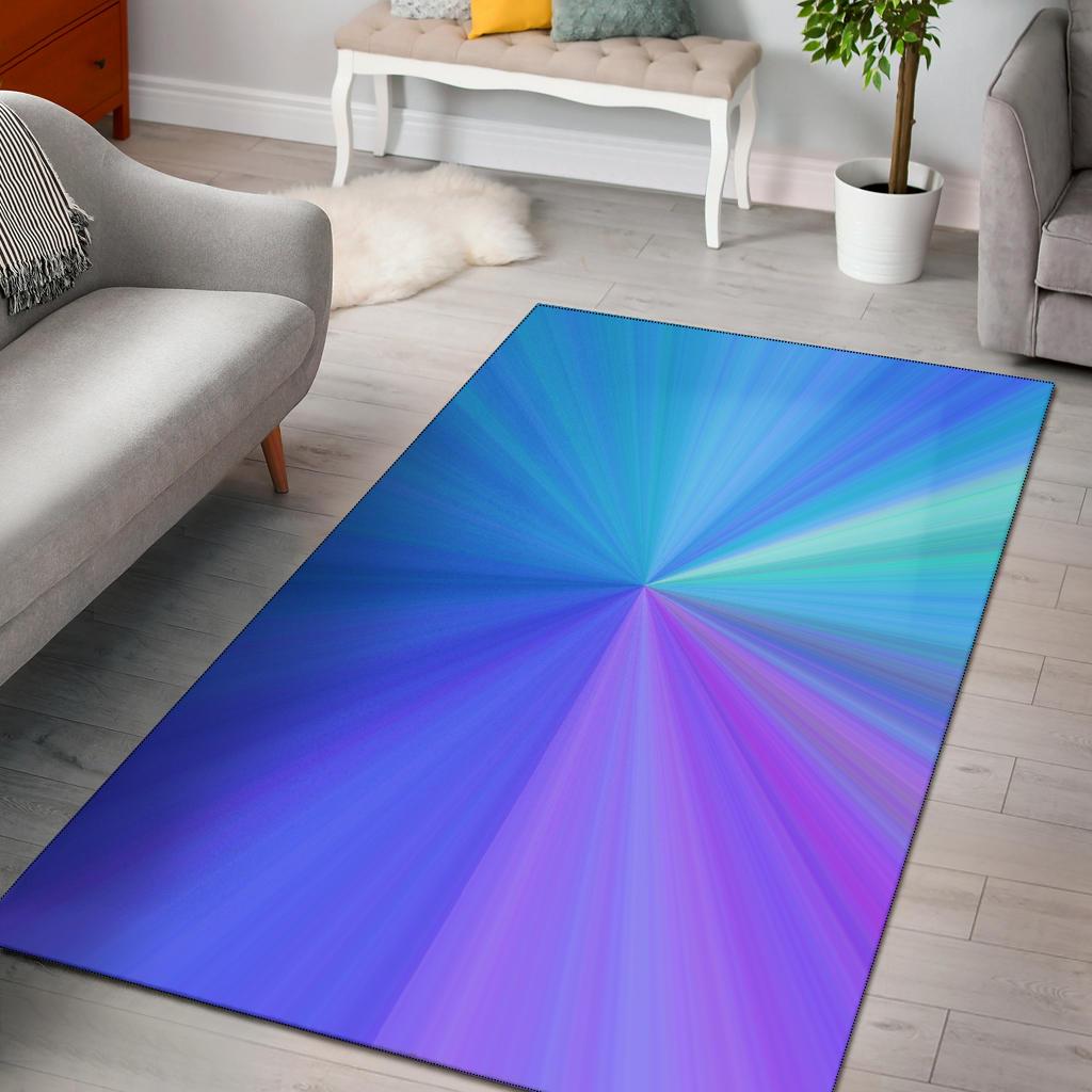 Blue Pink Power Area Rug