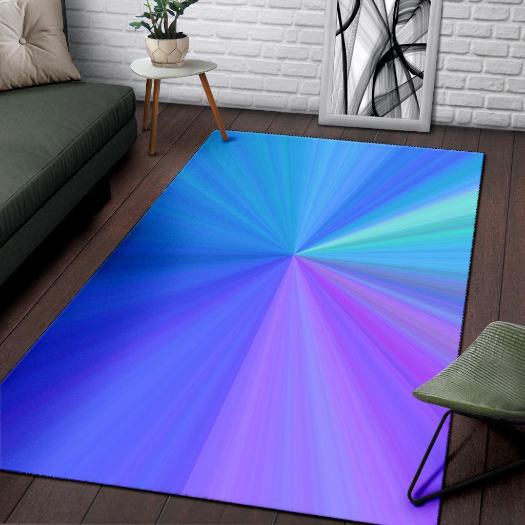 Blue Pink Power Area Rug