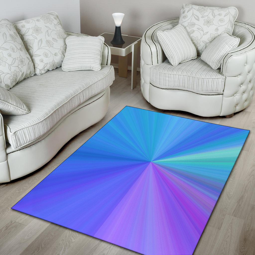 Blue Pink Power Area Rug