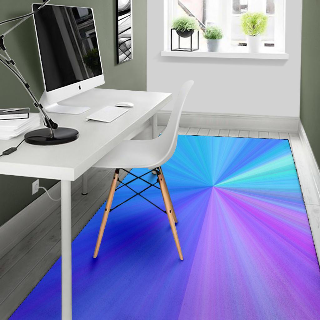 Blue Pink Power Area Rug