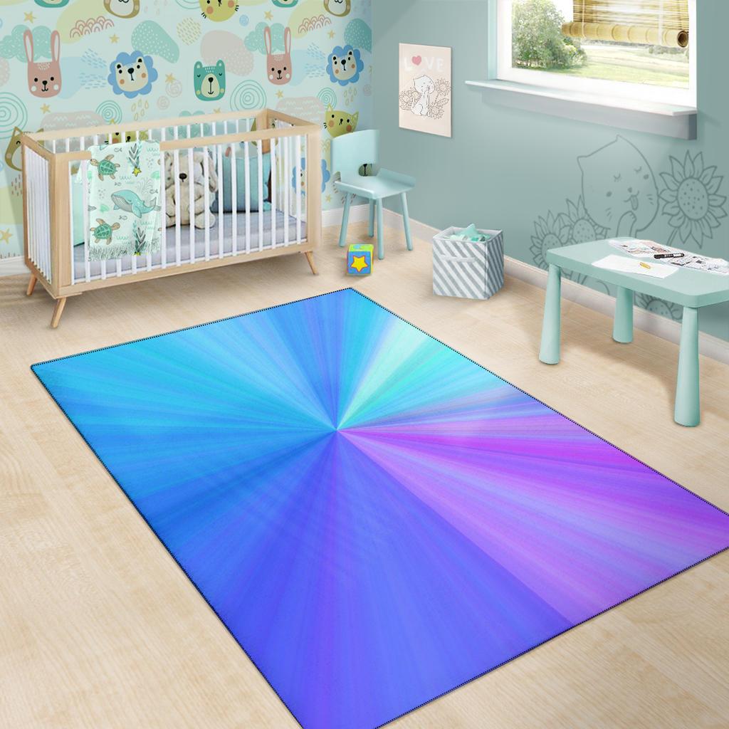 Blue Pink Power Area Rug
