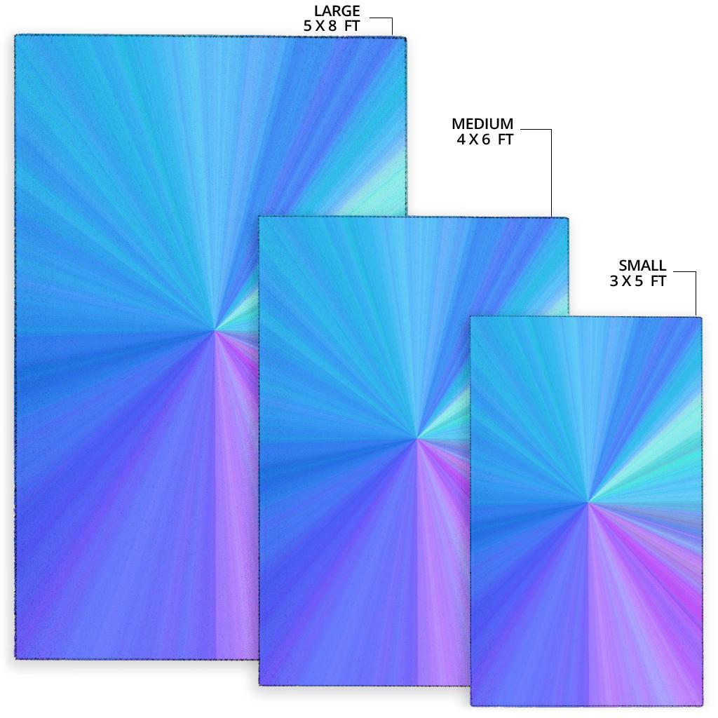 Blue Pink Power Area Rug