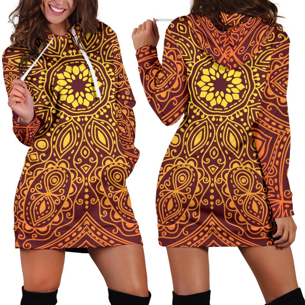 Bright Your Day Mandala Hoodie Dress