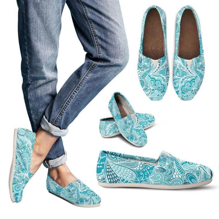 Calm In Blue Casual Shoes !