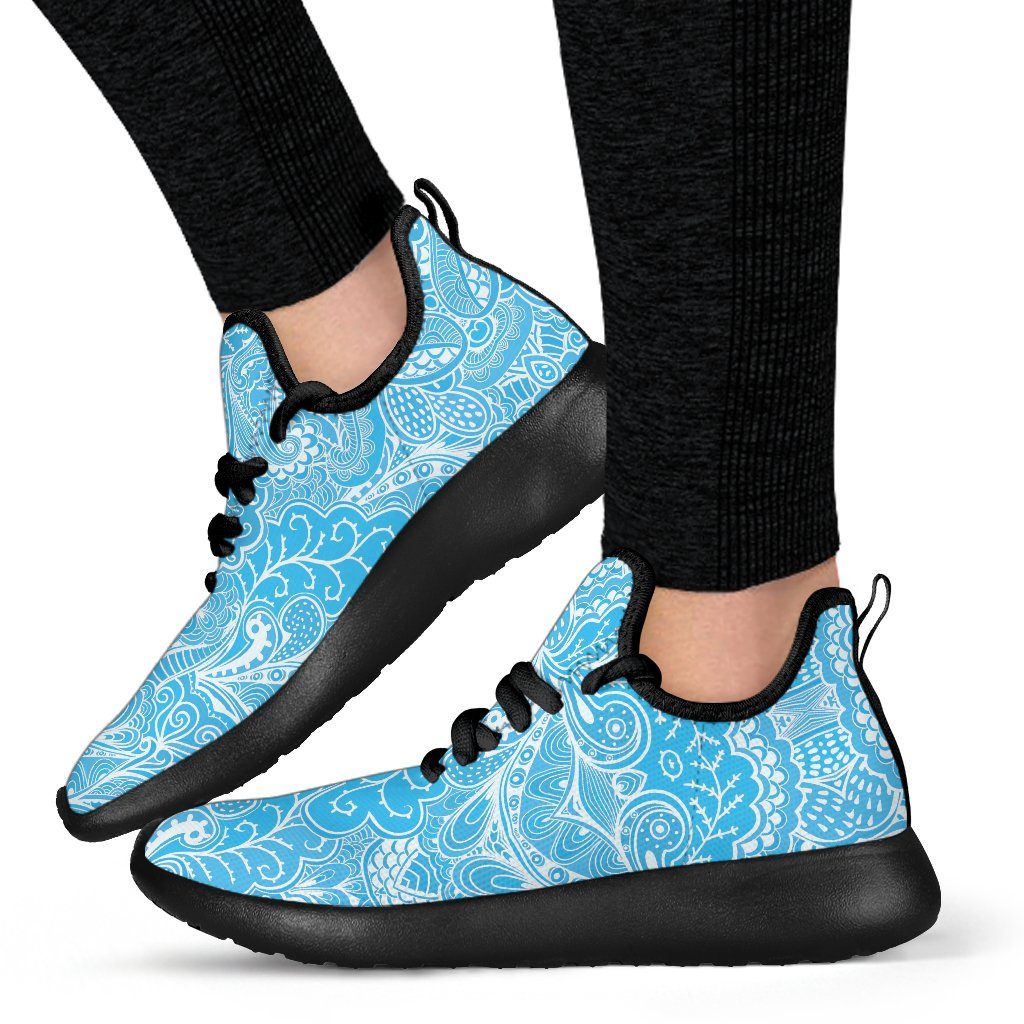 Calm In Blue Mesh Knit Sneakers