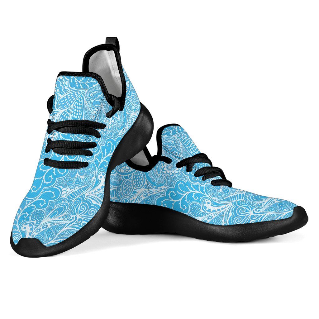 Calm In Blue Mesh Knit Sneakers