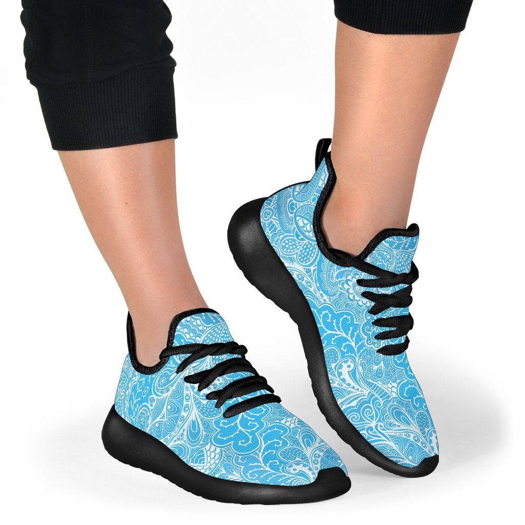 Calm In Blue Mesh Knit Sneakers