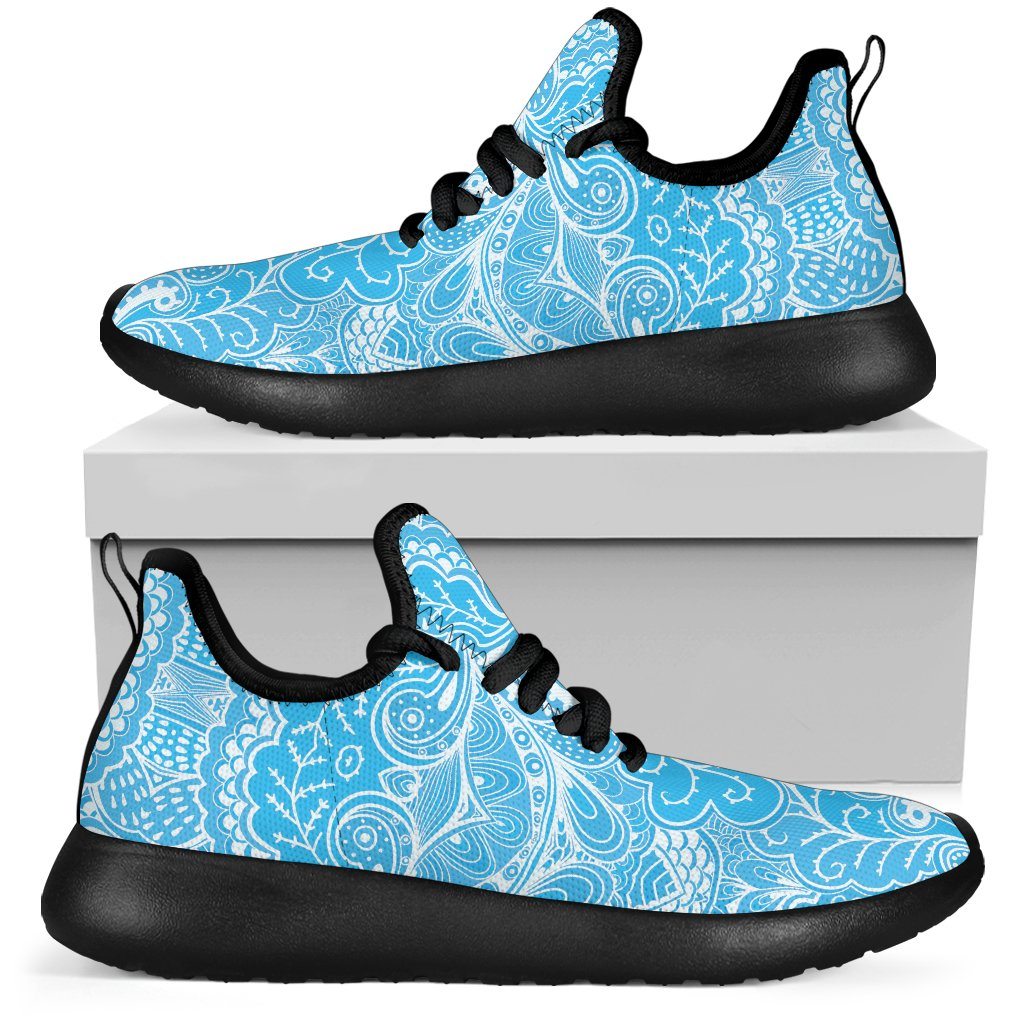 Calm In Blue Mesh Knit Sneakers