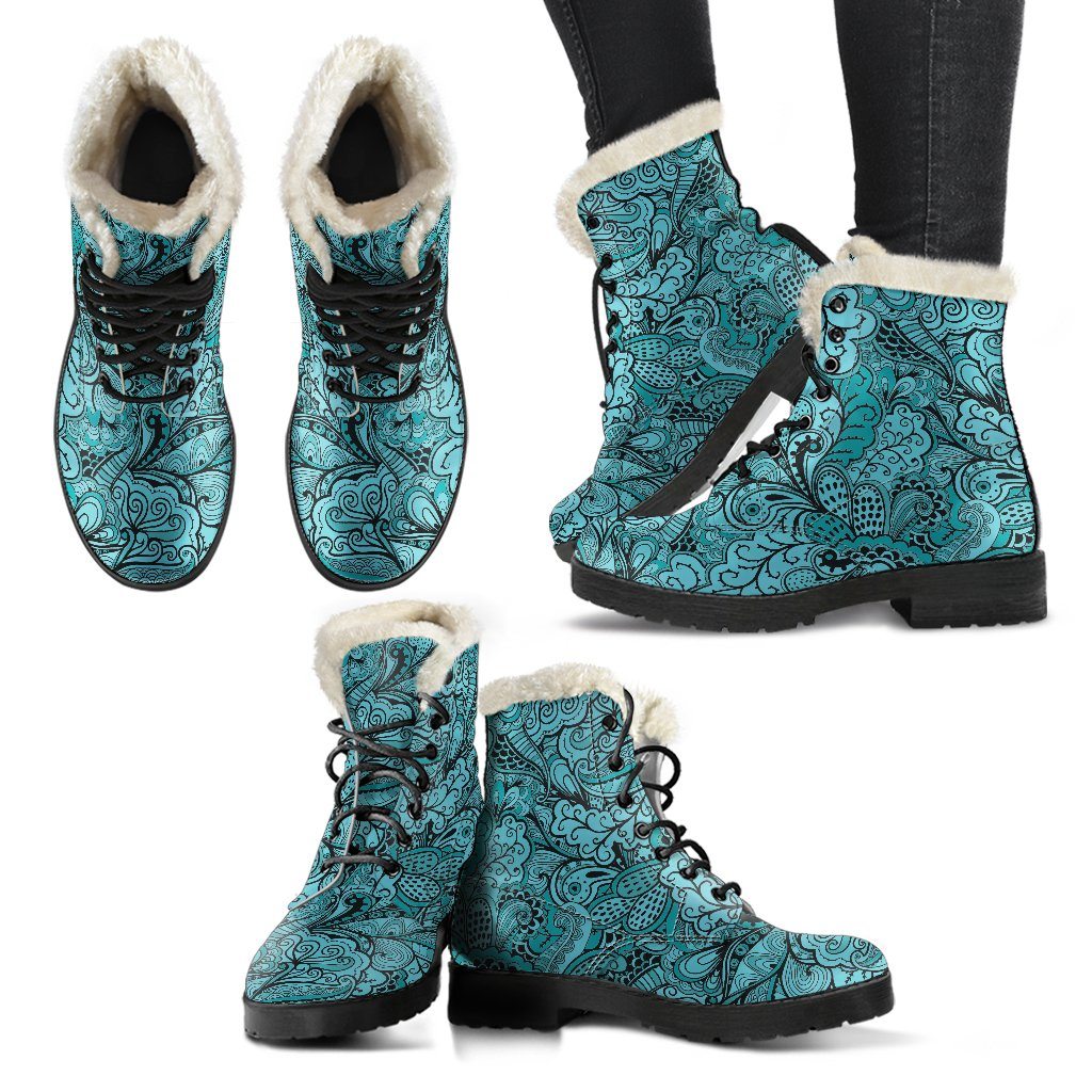 Calm In Blue Winter Boots