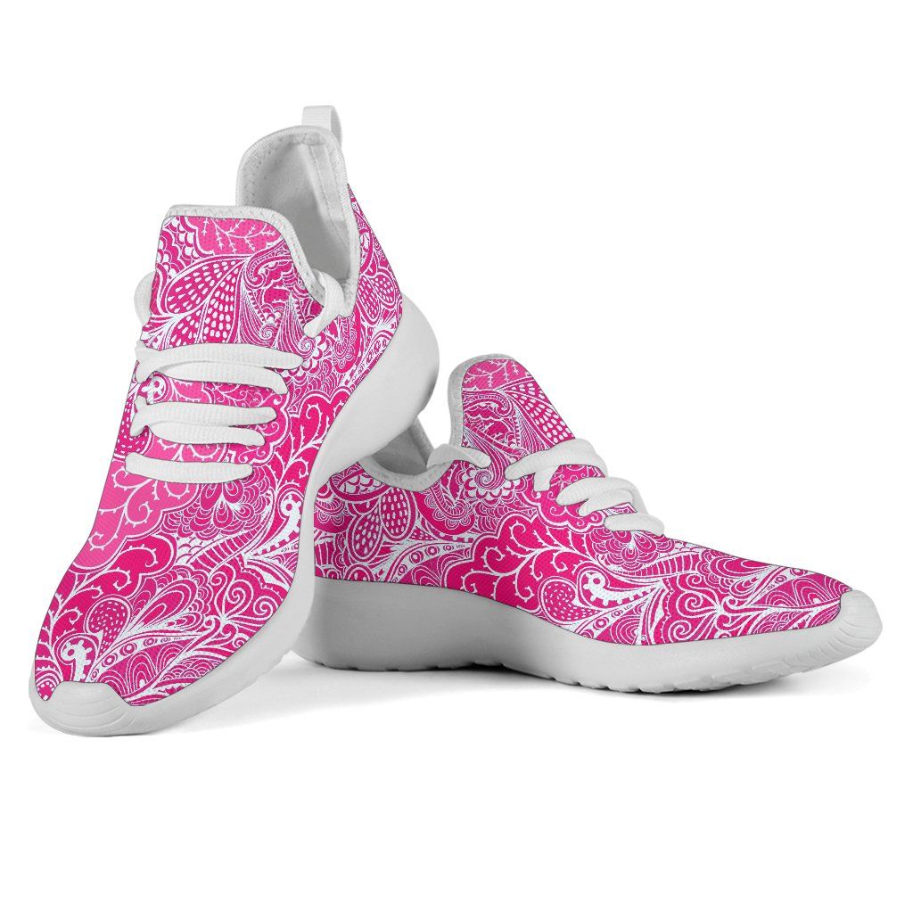 Calm In Pink Mesh Knit Sneakers