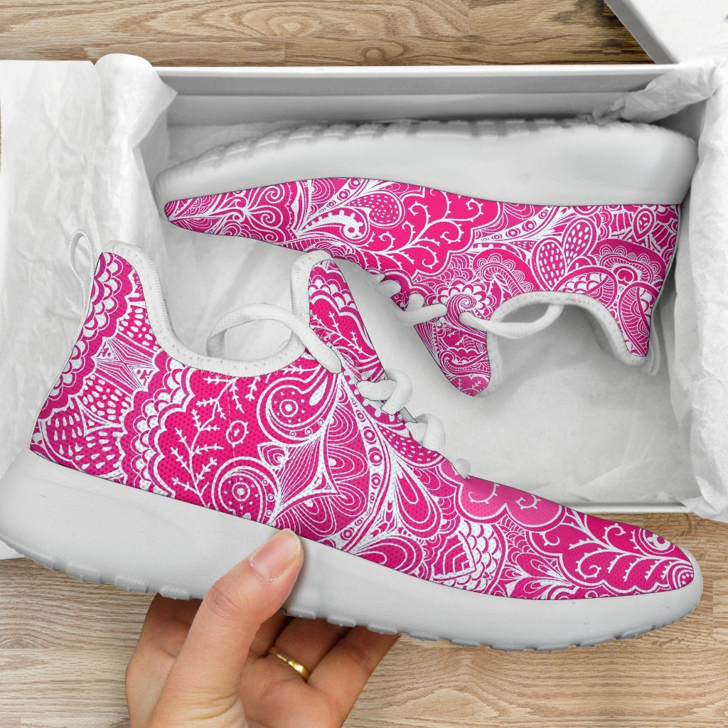 Calm In Pink Mesh Knit Sneakers