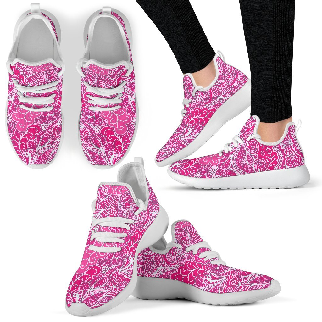 Calm In Pink Mesh Knit Sneakers