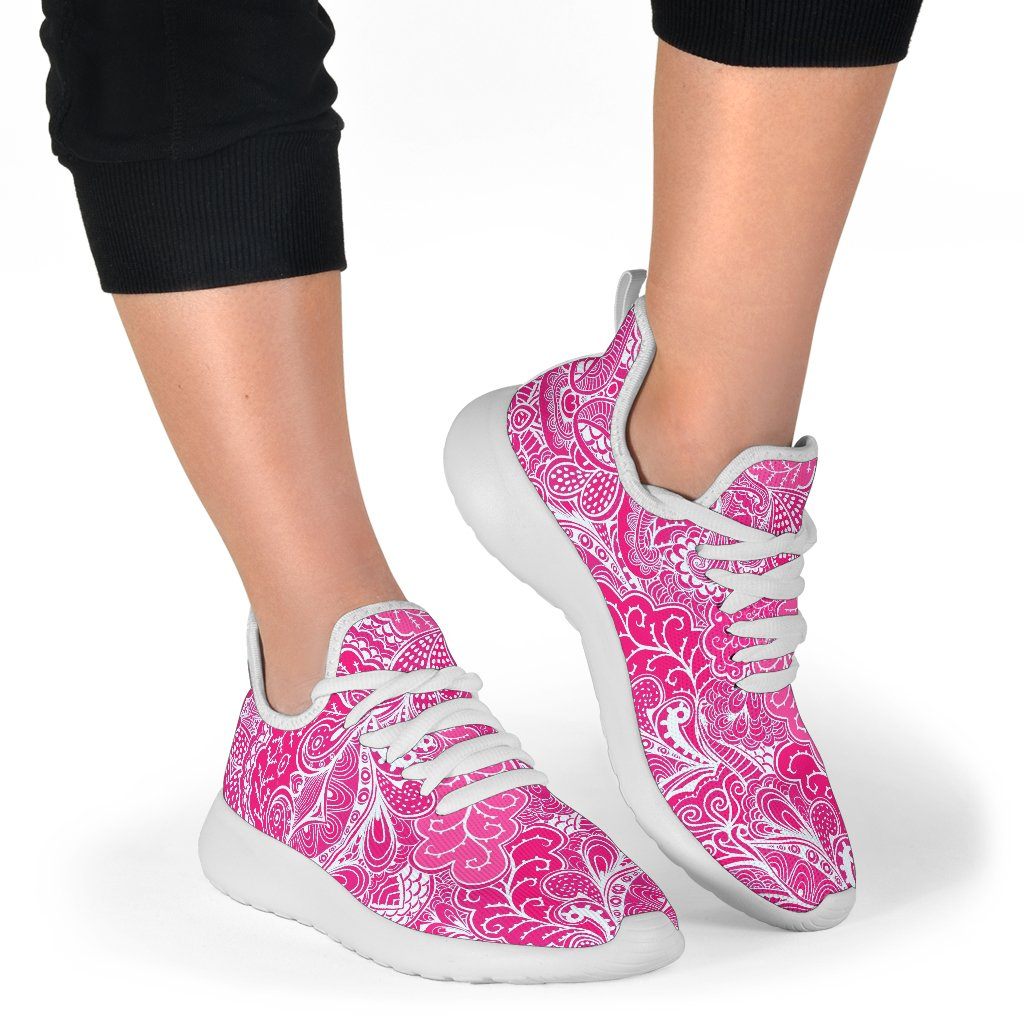 Calm In Pink Mesh Knit Sneakers
