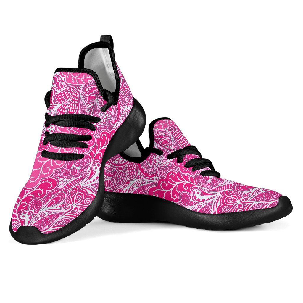 Calm In Pink Mesh Knit Sneakers