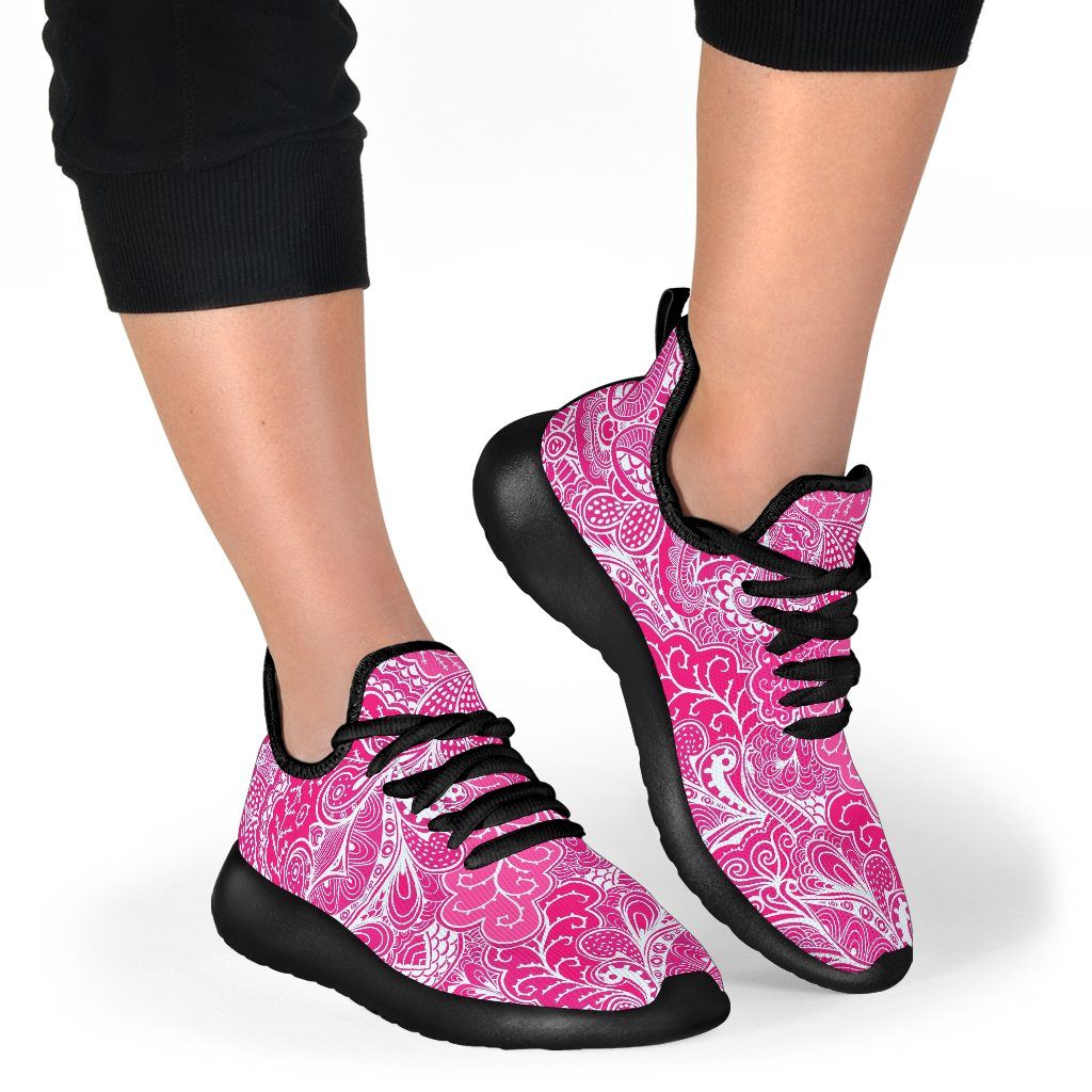 Calm In Pink Mesh Knit Sneakers