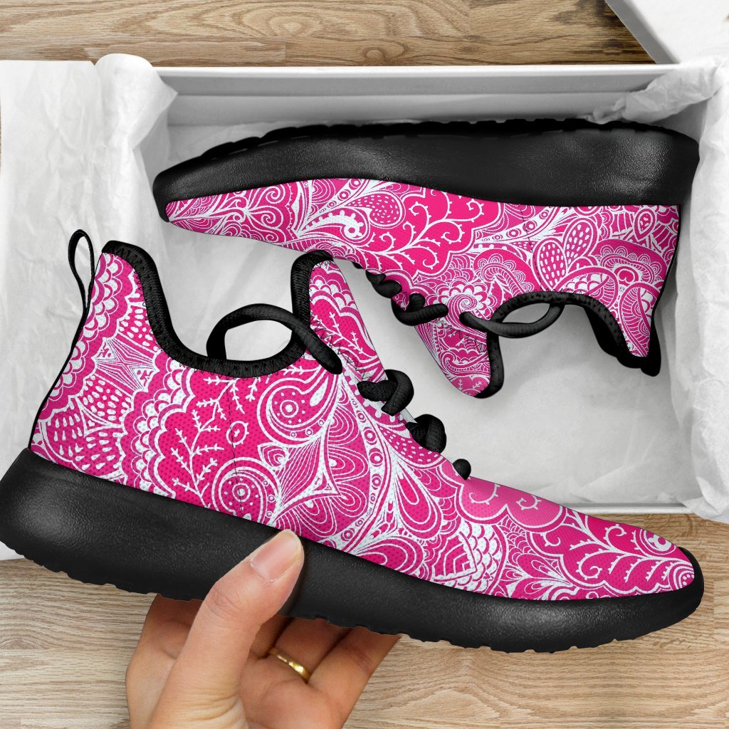 Calm In Pink Mesh Knit Sneakers
