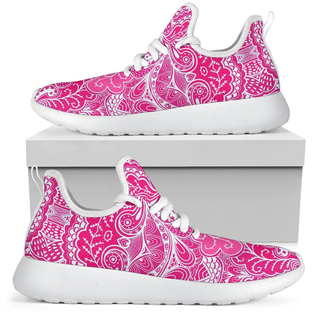Calm In Pink Mesh Knit Sneakers