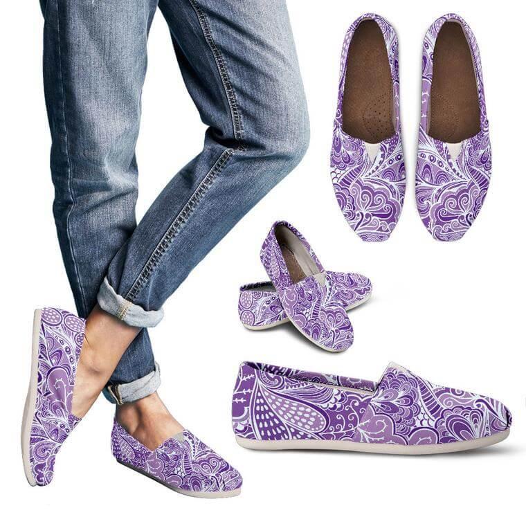 Calm In Purple Casual Shoes