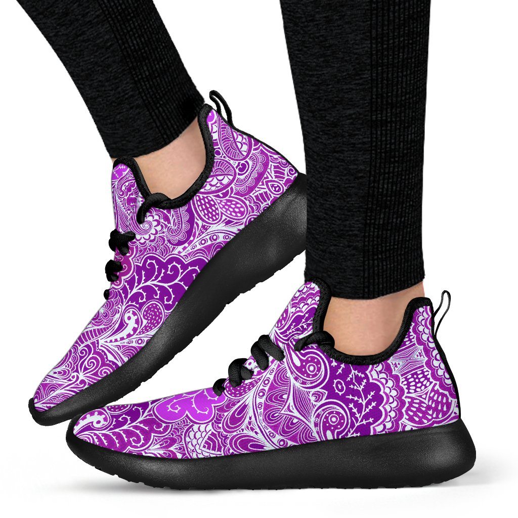 Calm In Purple Mesh Knit Sneakers