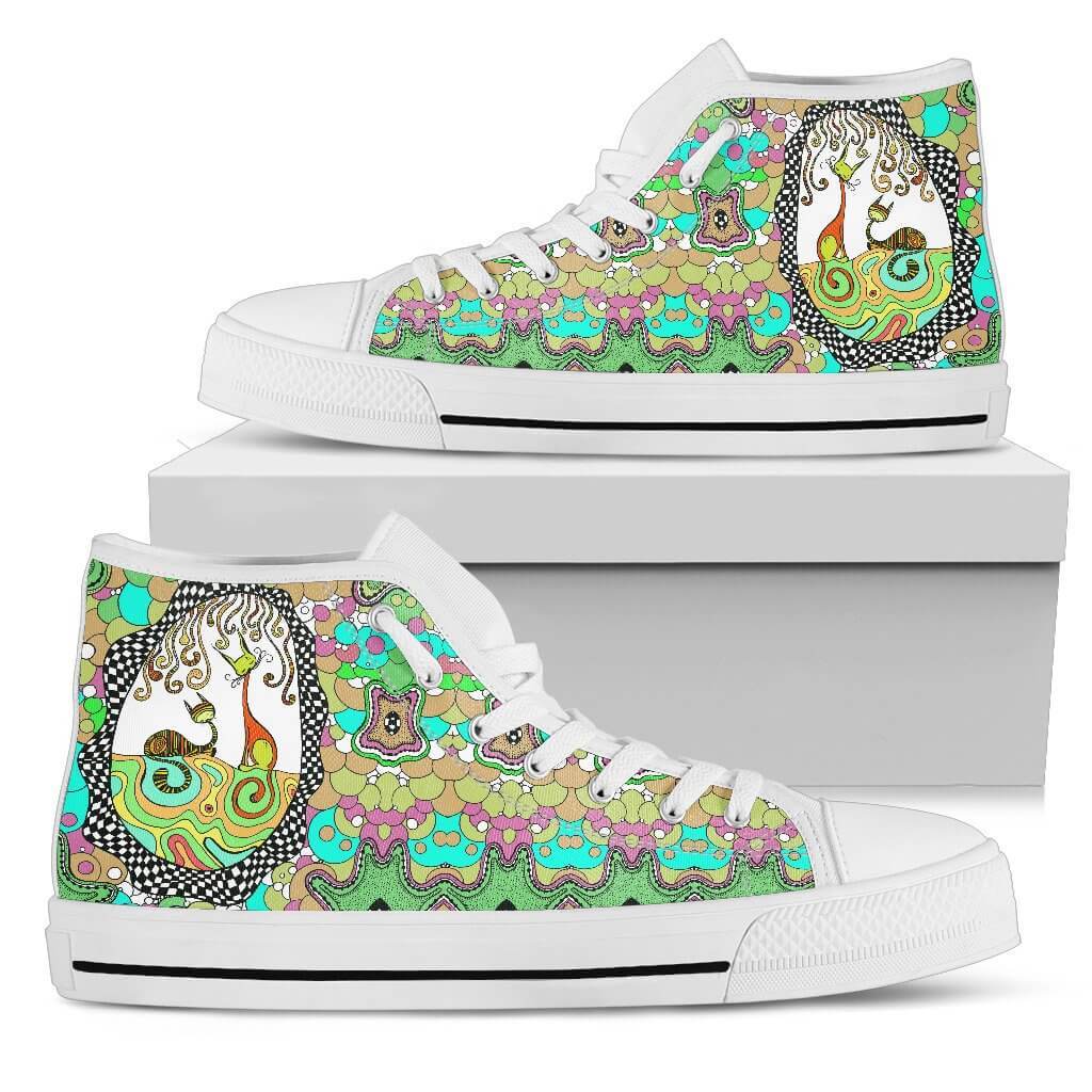 Colorful Cats High Top