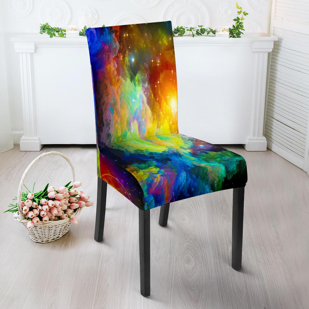 Colorful Galaxy Dining Chair Slipcover